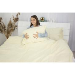 Простынь MirSon Сатин Premium 0001 Moko White 180х220 см Фото 1