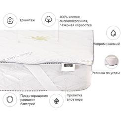 Наматрасник MirSon №1003 Alberto Eco Aloe Vera 160х190 см Фото 1