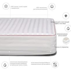Наматрасник MirSon бавовняний DeLuxe Cotton Aloe Vera 271 90x200 см Фото 1