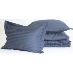 Постельное белье MirSon SatinStripe 30-0021DarkBlue 143х210 Сімейний Фото 6