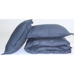 Постельное белье MirSon SatinStripe 30-0021DarkBlue 143х210 Сімейний Фото 7