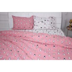 Постельное белье MirSon Бязь 17-0528 Bunnies pink Сімейний Фото 1