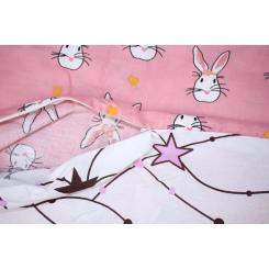 Постельное белье MirSon Бязь 17-0528 Bunnies pink Сімейний Фото 6