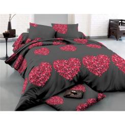Постельное белье MirSon Сатин 22-1290 Heart of flowers Евро Фото