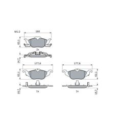 Тормозные колодки Bosch 0 986 424 456 Фото 2