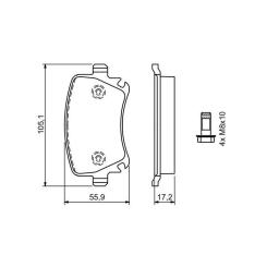 Тормозные колодки Bosch 0 986 494 062 Фото 1