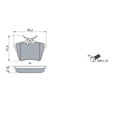 Тормозные колодки Bosch 0 986 494 095 Фото 2