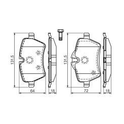 Тормозные колодки Bosch 0 986 494 168 Фото 2