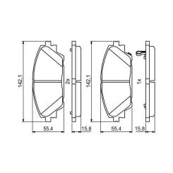 Тормозные колодки Bosch 0986494804 Фото 2