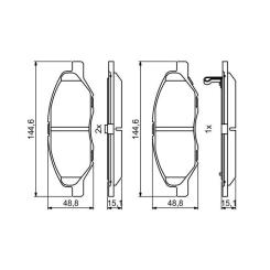 Тормозные колодки Bosch 0986494867 Фото 2