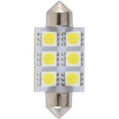 Автолампа WINSO SMD SV8.5 T11x39 6LEDS 5050 white Фото