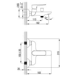 Смеситель Corso CH-1C147C (9620200) Фото 2