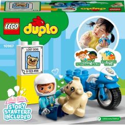 Конструктор LEGO DUPLO Town Полицейский мотоцикл 5 деталей Фото 9