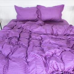Пододеяльник MirSon Satin Stripe 30-0009 Purple 110х140 см Фото