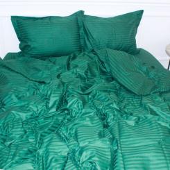 Пододеяльник MirSon Satin Stripe 30-0017 Green 160х220 см Фото