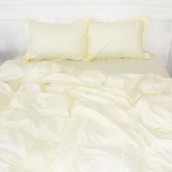 Пододеяльник MirSon Satin Stripe 30-0002 Soft Yellow 220х240 см Фото