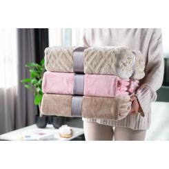 Плед Ardesto Embossed тауп, 200х220 см Фото 1