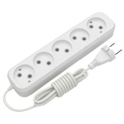 Сетевой удлинитель Electrum C-ES-1816 3.0m 5 роз, white Фото