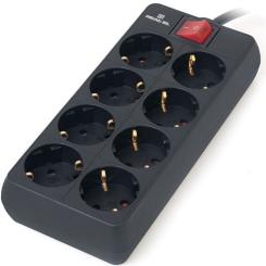 Сетевой фильтр питания REAL-EL RS-8 Protect 5m, black Фото 1