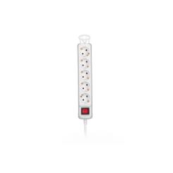 Сетевой удлинитель 2E 5XSchuko з вимикачем,1.5м, white Фото 1