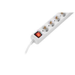 Сетевой удлинитель 2E 5XSchuko з вимикачем,1.5м, white Фото 3