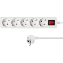 Сетевой удлинитель 2E 5XSchuko з вимикачем,1.5м, white Фото 4