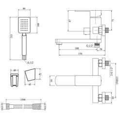 Смеситель Kroner Kubus-ESG060 Фото 6