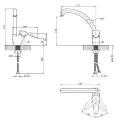 Смеситель Kroner Elbe-C032 Фото 6