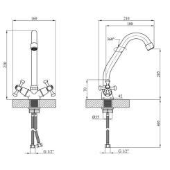 Смеситель Kroner Rhein-C030 Фото 6