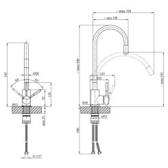 Смеситель Kroner Klassisch-ESG035BLK Фото 6