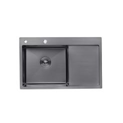 Мойка кухонная Kroner Schwarze-7849LHM Фото