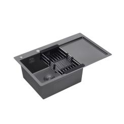 Мойка кухонная Kroner Schwarze-7849LHM Фото 7