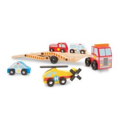 Игровой набор Melissa&Doug Дерев'яний аварійний перевізник-трейлер Фото 2