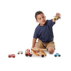 Игровой набор Melissa&Doug Дерев'яний аварійний перевізник-трейлер Фото 3