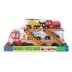 Игровой набор Melissa&Doug Дерев'яний аварійний перевізник-трейлер Фото 4