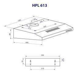 Вытяжка кухонная Minola HPL 613 BL Фото 10