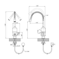 Проточный водонагреватель Kroner Volt-CW090R Фото 4