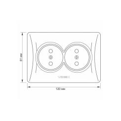 Розетка Videx BINERA 2ая черн Фото 5