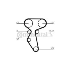 Комплект ремня ГРМ с помпой CONTITECH CT887WP2 Фото 2