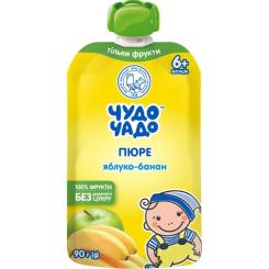Детское пюре Чудо-Чадо яблоково-банановое без сахара, 90г Фото