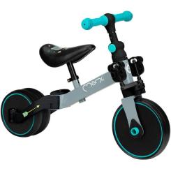 Беговел MoMi Loris 3 в 1 велосипед Grey-Turquoise Фото