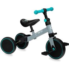 Беговел MoMi Loris 3 в 1 велосипед Grey-Turquoise Фото 3