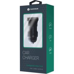 Зарядное устройство MAKE car 12W 2.4A+2.4A Black Фото 1