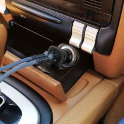 Зарядное устройство MAKE car 12W 2.4A+2.4A Black Фото 2