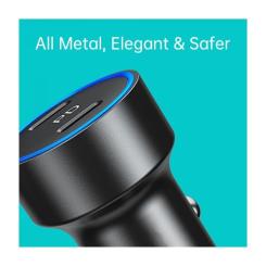 Зарядное устройство Choetech car 2хUSB-C 40W PD black Фото 4