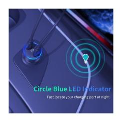 Зарядное устройство Choetech car 2хUSB-C 40W PD black Фото 7