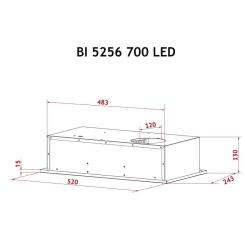 Вытяжка кухонная Perfelli BI 5256 BL 700 LED Фото 10