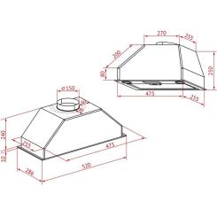 Вытяжка кухонная Perfelli BIET R 5854 BL 1200 LED Фото 10