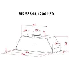 Вытяжка кухонная Perfelli BIS 58844 BL 1200 LED Фото 10