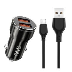 Зарядное устройство XO CC48 Smart Metal 2USB + cable MicroUSB Фото